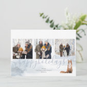 ハッピーホリデイズ3フォトコラージュウィンターウッドランドキツネ シーズンカード (スタンド正面)