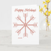 ハッピーホリデイズ – いかりスノーフレーク カード (黄色い花)