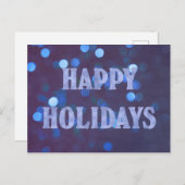 ハッピーホリデイズ《写真》ぼけ味ブルー ポストカード (正面/裏面)