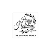 ハッピーホリデイズfromファミリーネームタイポグラフィホリデイ ラバースタンプ (インプリント)