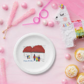 ハッピーホリデイズNYCウィンドウショッピングクリスマス ペーパープレート (パーティー)