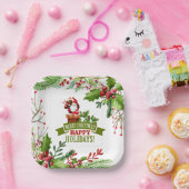 ハッピーホリデイ紙プレート ペーパープレート (パーティー)