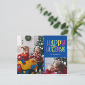 ハッピーホリデカラフルーズファミリーキッズ2フォト シーズンカード (スタンド正面)