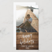 ハッピーホリデモダンースクリプ素朴トタイプ シーズンカード (正面/裏面)