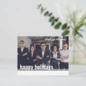 ハッピーホリデモダンースジオメトリック シーズンポストカード (スタンド正面)
