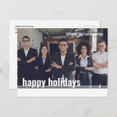 ハッピーホリデモダンースジオメトリック シーズンポストカード (正面/裏面)