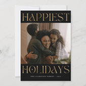 ハッピーホリデモダンーズ金ゴールド&ブラック シーズンカード (正面)