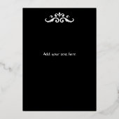 ハッピーホリデーあなたの写真と文字実在金ゴールドを追加 箔シーズンカード (裏面)