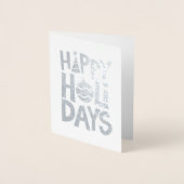 ハッピーホリデーおもしろい写真コラージュパーソナライズされた 箔カード (正面)