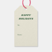 ハッピーホリデーから緑の木のパターンへ ギフトタグ (裏面)