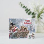 ハッピーホリデーかわいいクリスマスマウス|過去記事 シーズンポストカード (スタンド正面)