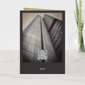 ハッピーホリデーきらめくクリスマスツリービジネス シーズンカード (裏面)