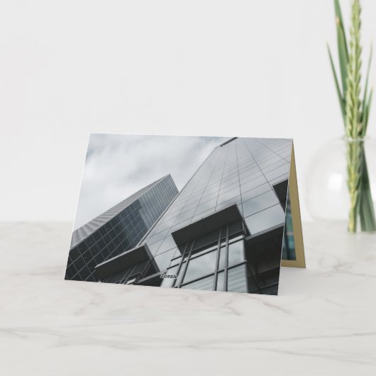 ハッピーホリデーきらめくクリスマスツリービジネス シーズンカード (裏面)