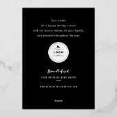 ハッピーホリデーきらめくクリスマスツリービジネス 箔シーズンカード (裏面)