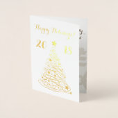 ハッピーホリデーのカスタマイズエレガント可能 箔カード (正面)