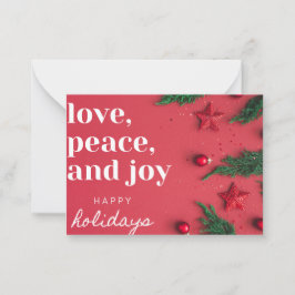 ハッピーホリデーのグリーティングカード ノートカード