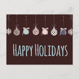 ハッピーホリデーぶら下がったズオーナメント ポストカード