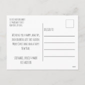 ハッピーホリデーよくはしゃぐ文字と文カラフル字付き シーズンポストカード (裏面)