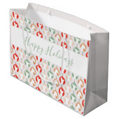 ハッピーホリデーイタリアングレイハウンドIggyクリスマス ラージペーパーバッグ (裏面アングル)