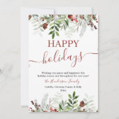 ハッピーホリデーウィンターフォレストクリスマス招待状 招待状 (正面)