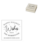 ハッピーホリデーウィーズ差出人住所クリスマススター ラバースタンプ (押印)