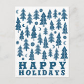 ハッピーホリデーエレガントウィンタームーンライトフォレスト ポストカード (正面)