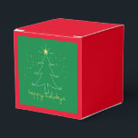 ハッピーホリデーエレガントクリスマスギフトボックス フェイバーボックス<br><div class="desc">ハッピーホリデーズクリスマスギフトボックスは小さなプレゼントに最適。赤クラシックとエレガント緑の休日の外観。</div>