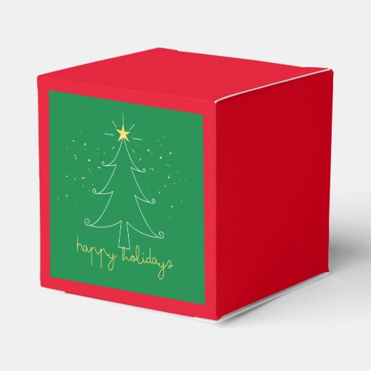 ハッピーホリデーエレガントクリスマスギフトボックス フェイバーボックス (裏面サイド)