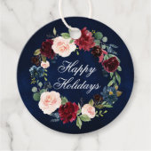 ハッピーホリデーエレガントズウォーター色フローラリース フェイバータグ (正面)