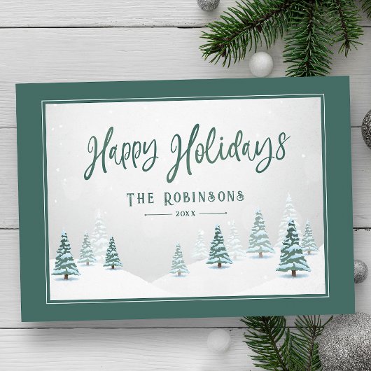 ハッピーホリデーエレガントズカントリーウィンターアートシーン シーズンカード