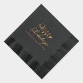 ハッピーホリデーエレガントズ企業のクリスマス 箔ナプキン (右)