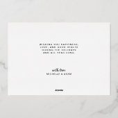 ハッピーホリデーエレガントフォトスクリプ実在ト金ゴールド 箔シーズンカード (裏面)