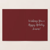 ハッピーホリデーエレガントレッド 箔カード (内部)