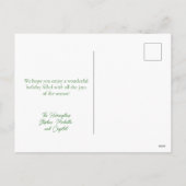 ハッピーホリデーエレガント写真カラフルクリスマス シーズンポストカード (裏面)