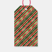 ハッピーホリデーエレガント金ゴールドレッドグリーンクリスマス ギフトタグ (裏面)