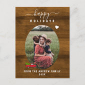 ハッピーホリデーカスタマイズフォトホリーポストカード シーズンポストカード (正面)