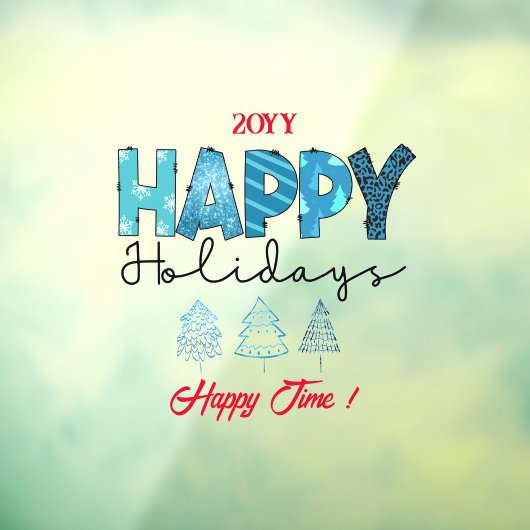 ハッピーホリデーカスタマイズ ウィンドウサイン (シート3)