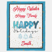 ハッピーホリデーカスタマイズ フリースブランケット (正面)