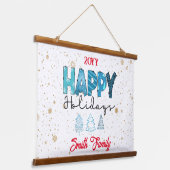 ハッピーホリデーカスタマイズ 吊り下げ型タペストリー (傾斜あり)
