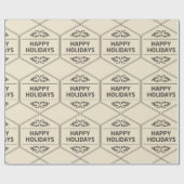 ハッピーホリデーカスタムの背景 ラッピングペーパー (フラット)