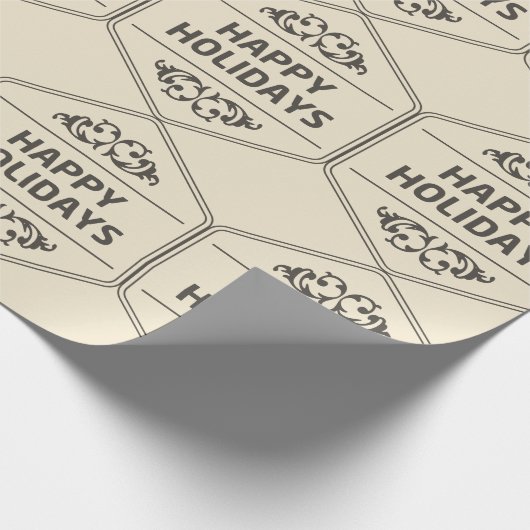 ハッピーホリデーカスタムの背景 ラッピングペーパー (角)