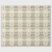 ハッピーホリデーカスタムの背景 ラッピングペーパー (フラット)