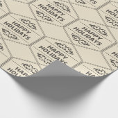 ハッピーホリデーカスタムの背景 ラッピングペーパー (角)