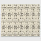 ハッピーホリデーカスタムの背景 ラッピングペーパー (フラット)