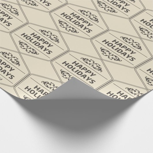 ハッピーホリデーカスタムの背景 ラッピングペーパー (角)