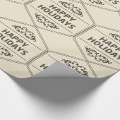 ハッピーホリデーカスタムの背景 ラッピングペーパー (角)