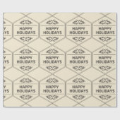 ハッピーホリデーカスタムの背景 ラッピングペーパー (フラット)