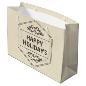 ハッピーホリデーカスタムの背景 ラージペーパーバッグ (裏面アングル)