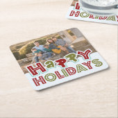 ハッピーホリデーカスタムズ写真コースター スクエアペーパーコースター (アングル)