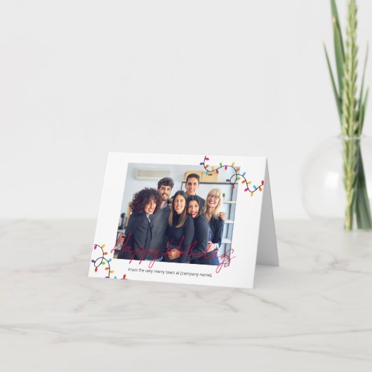 ハッピーホリデーカスタムズ写真折り畳みクリスマスカード カード (正面)